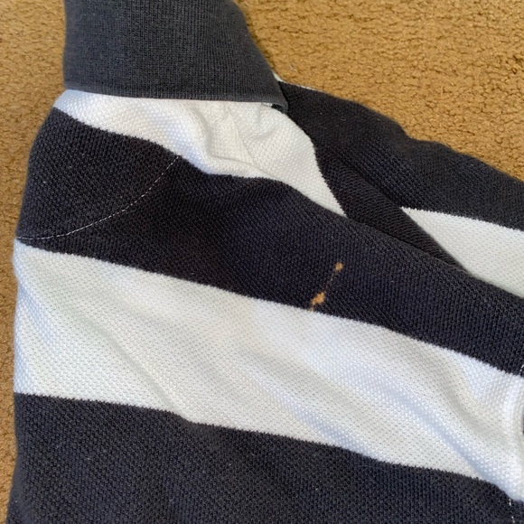 Hunt club - Ralph Lauren vintage button up striped heavyweight polo size L - Picture 5 of 5